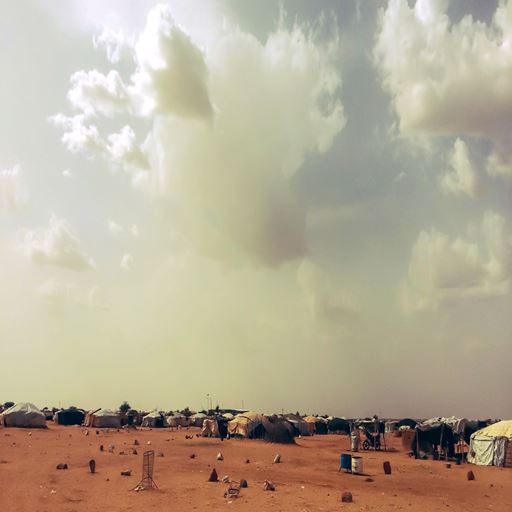 Image of refugee camp in the Sahara