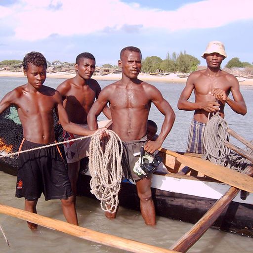 Fishermen by boat