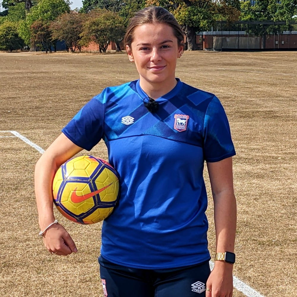 Essex student and Ipswich striker Maddie Biggs 