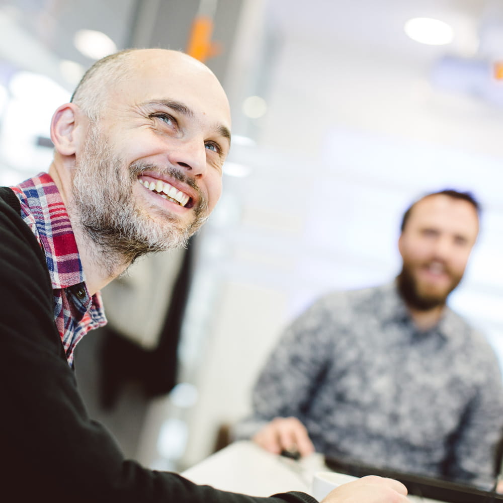 Two male mature students