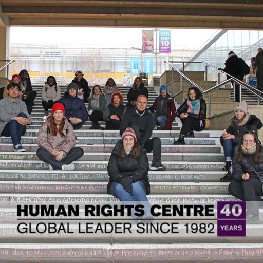 Human Rights Centre students at the Chalking of the Steps 2022