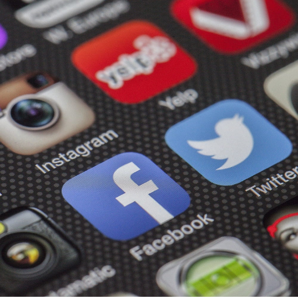 Generic picture showing logos of Twitter, Facebook and Instagram