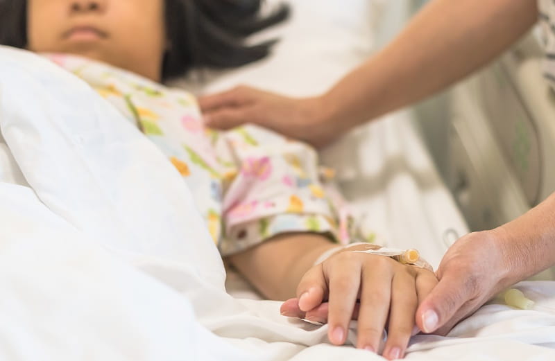 Medical professional caring for patient