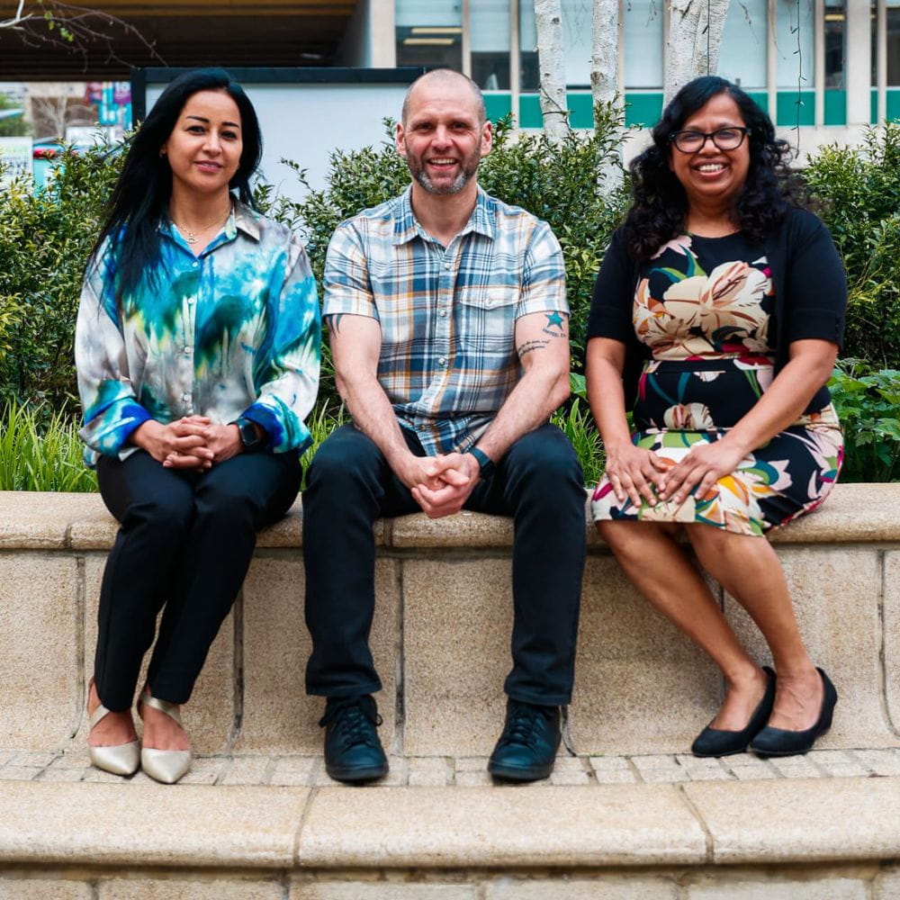 People's choice winner Rasha Elsawy ,winner Norman Riley, runner-up Christy Abbadasari 