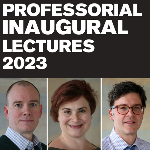image of Reed Wood, Gina Reinhardt and Paul Bou-Habib with wording reading Professorial Inaugural Lectures 2023