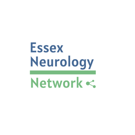 'Essex Neurology' written in blue and 'Network' written in green below a green line underneath 'Essex Neurology Network'