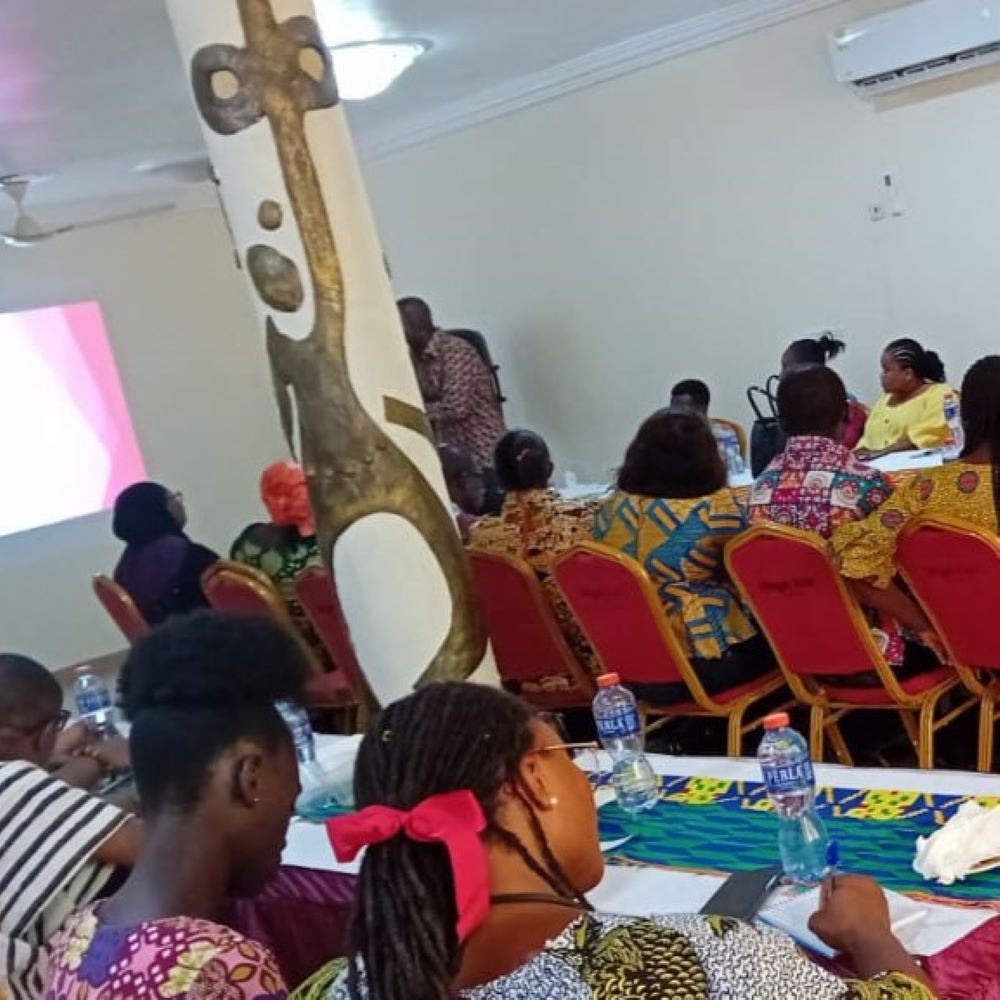 Staff from social services in Ghana attending a research workshop