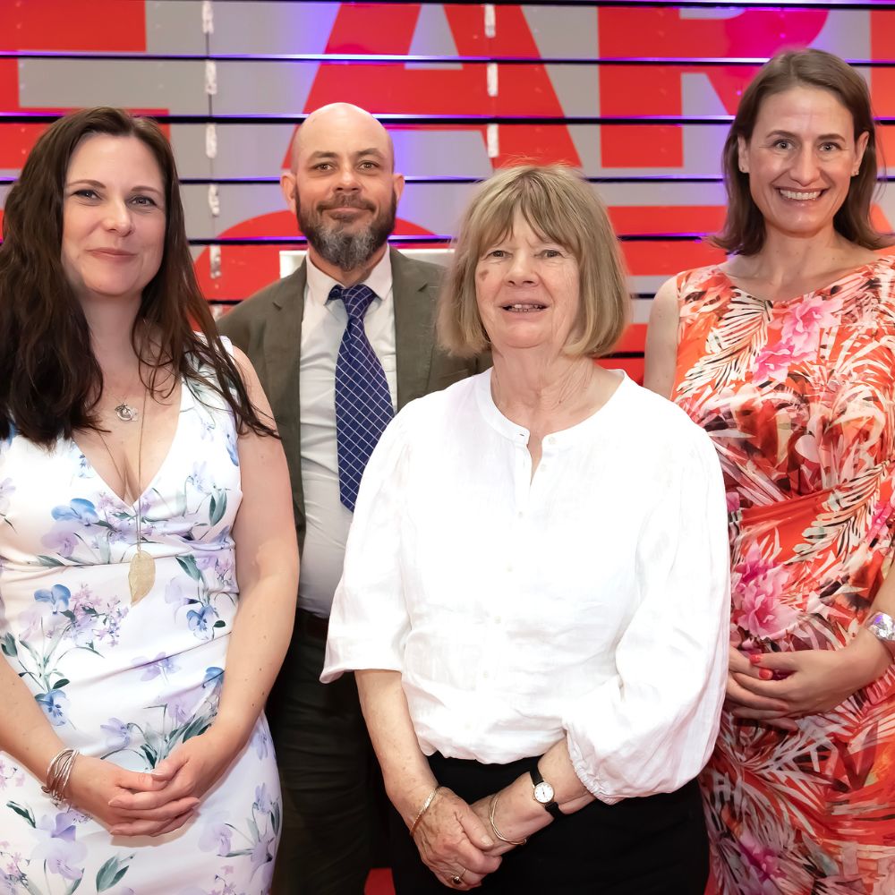 Professor Joan Busfield with colleagues