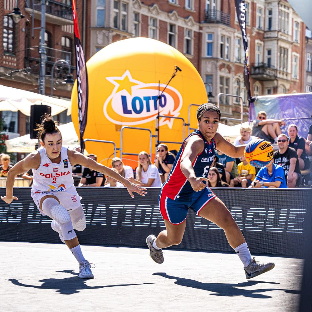 Jade Mbam goes for a score. Picture by GB basketball