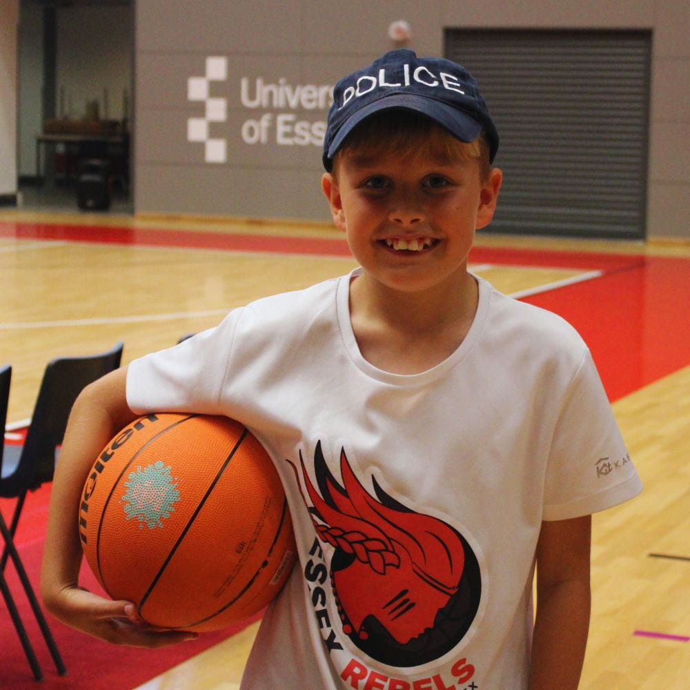 A young child enjoys the day
