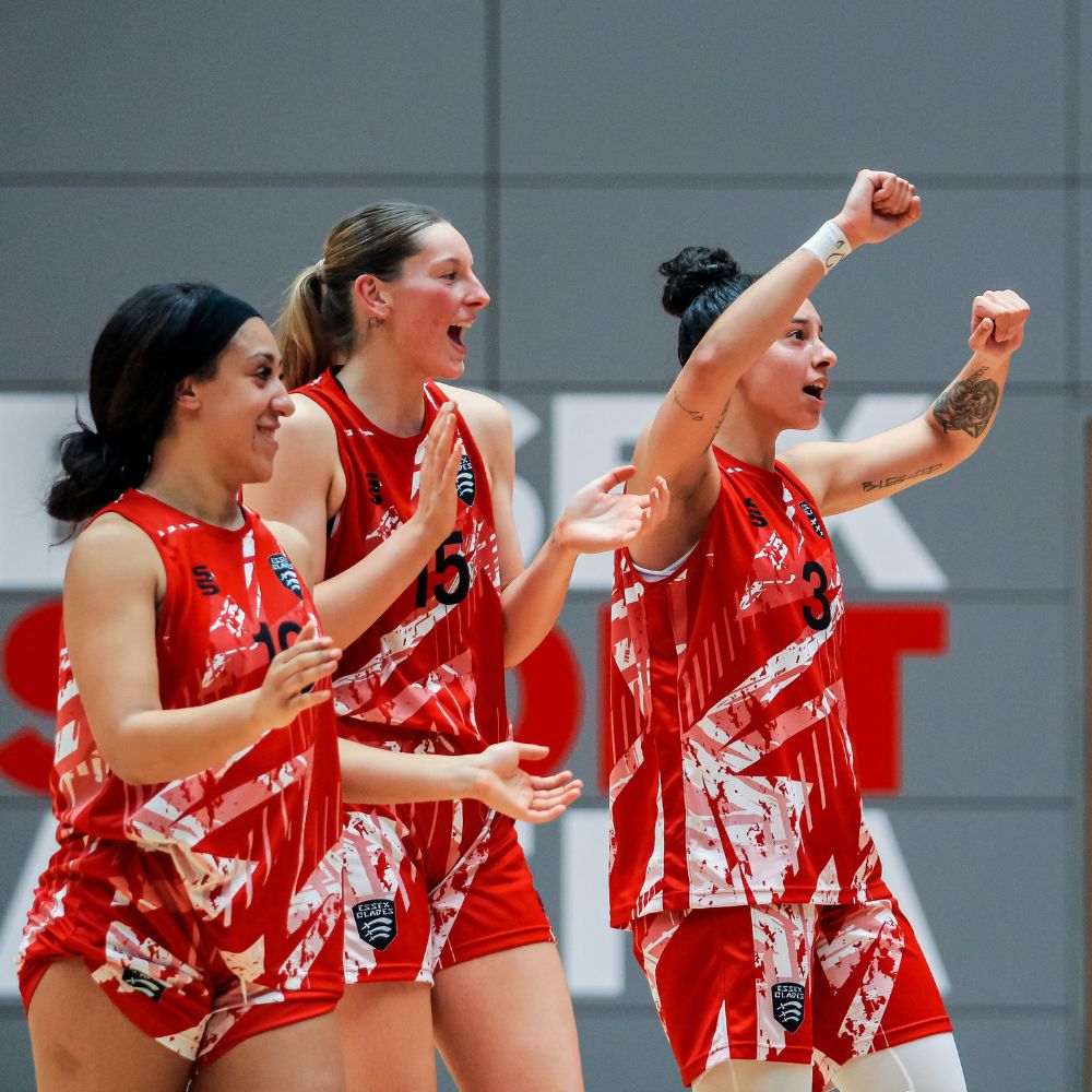 The Blades team celebrate after securing a final