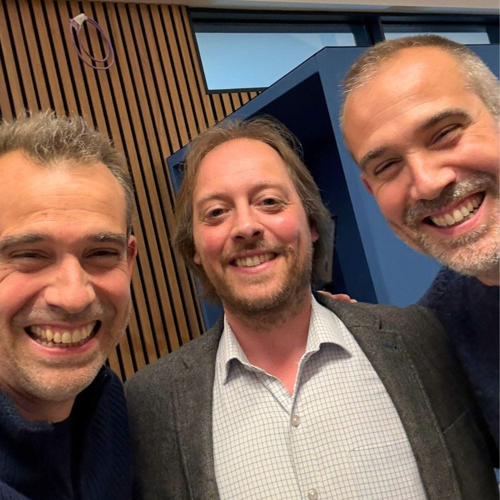 Drs Chris and Xand van Tulleken with Wijnand van Tilburg