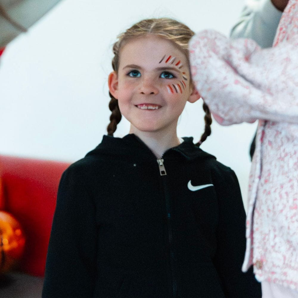 A young fan enjoying the day