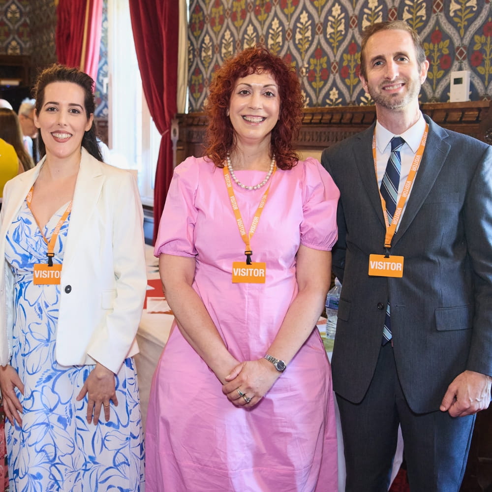 Dr Sara Polo, Professor Ismene Gizelis, Dr Brian Philips in Parliament