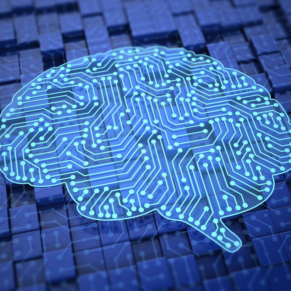 Brain depicted as a circuit