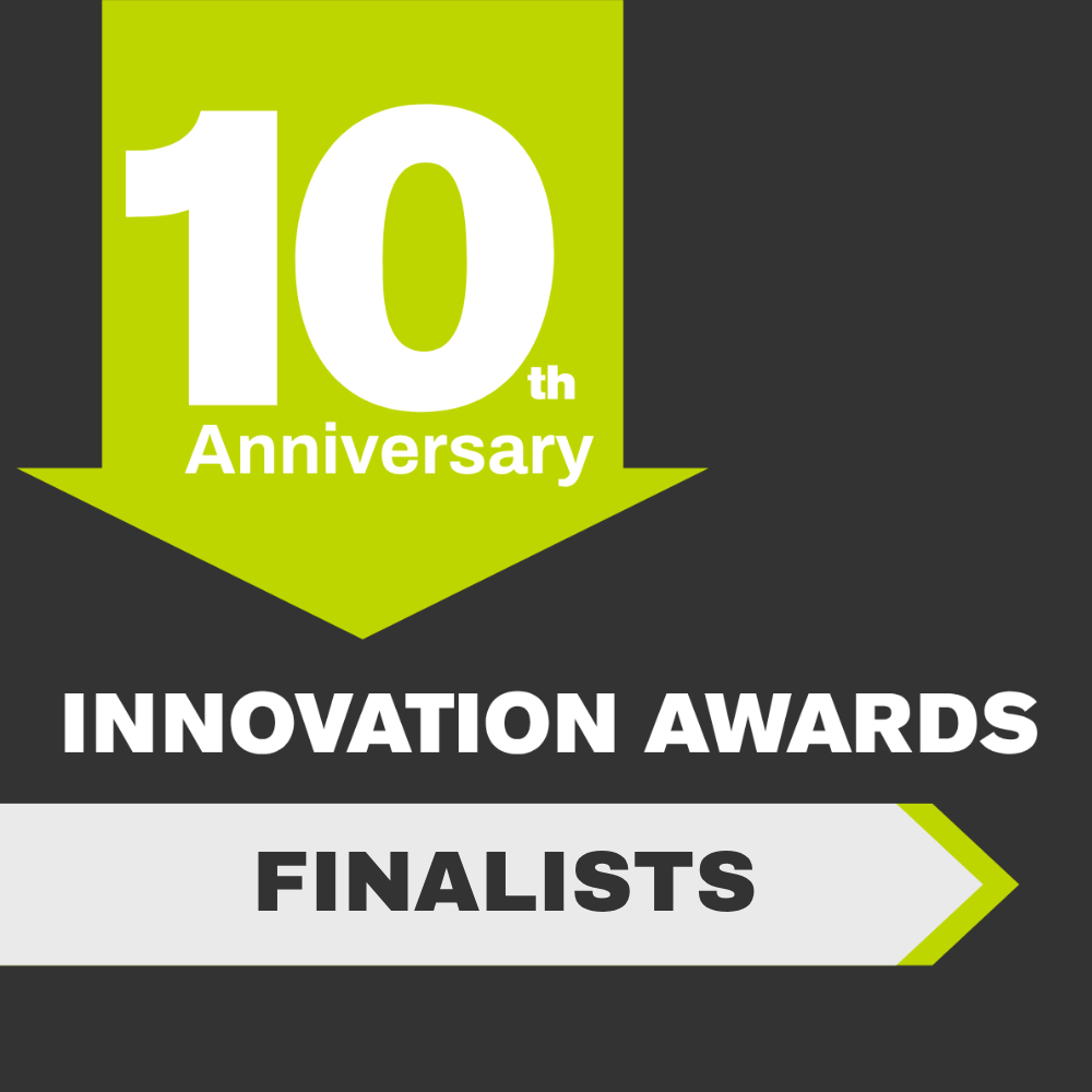 Graphic saying 10th anniversary innovation awards finailists