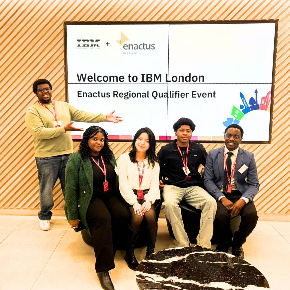 Enactus team at national competition