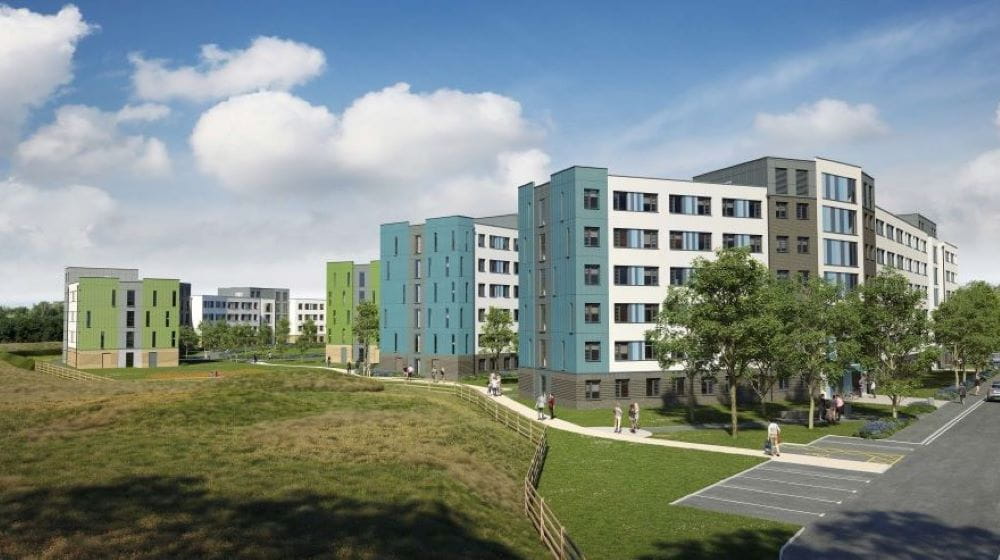 CGI of outside the pastures building