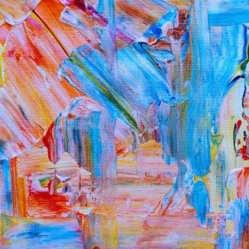 Art using paint brush in bold colours