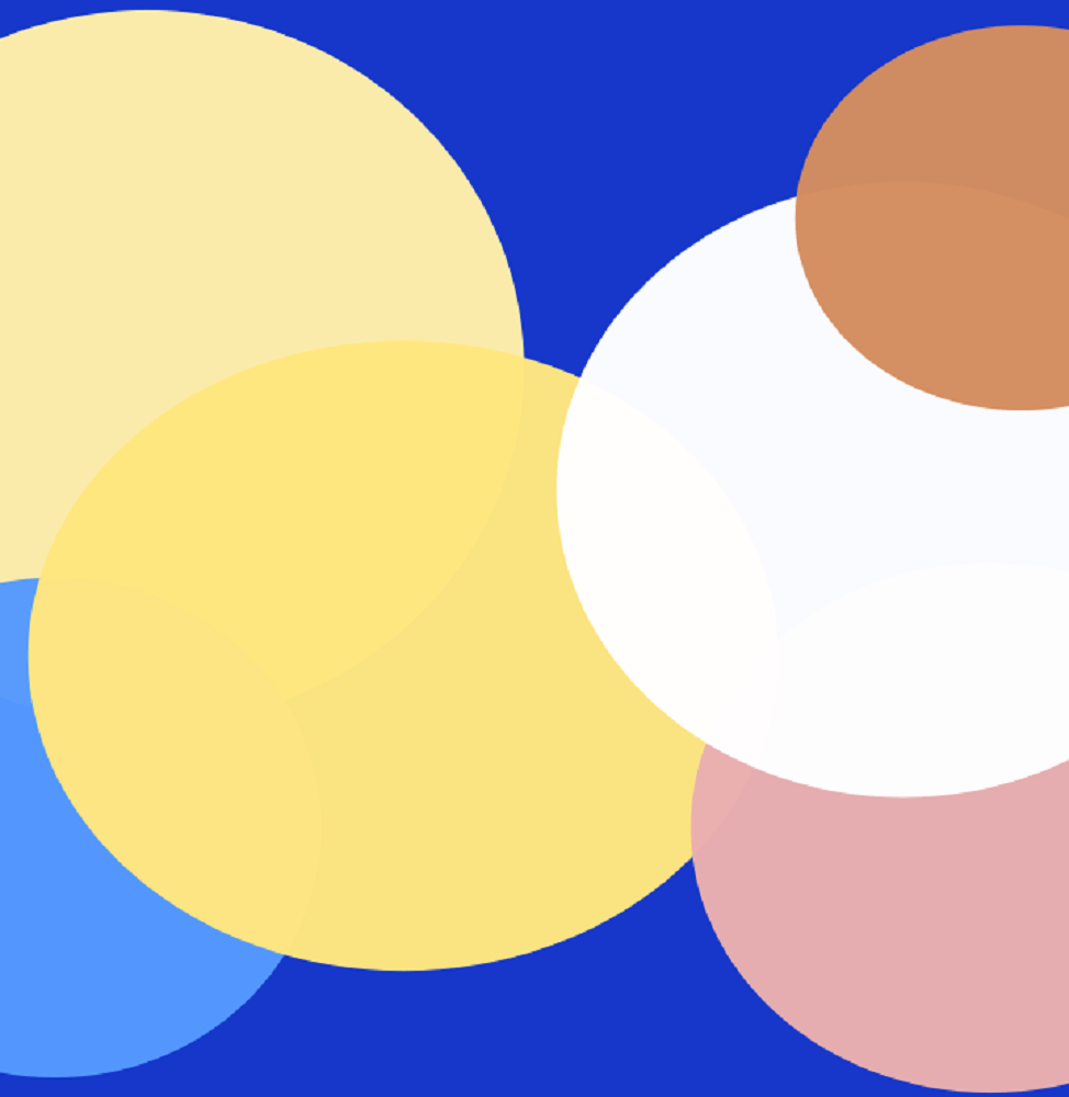 Multicoloured circular patterns