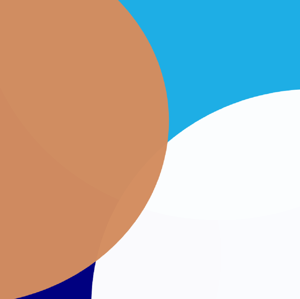 Orange, blue, and white circular patterns