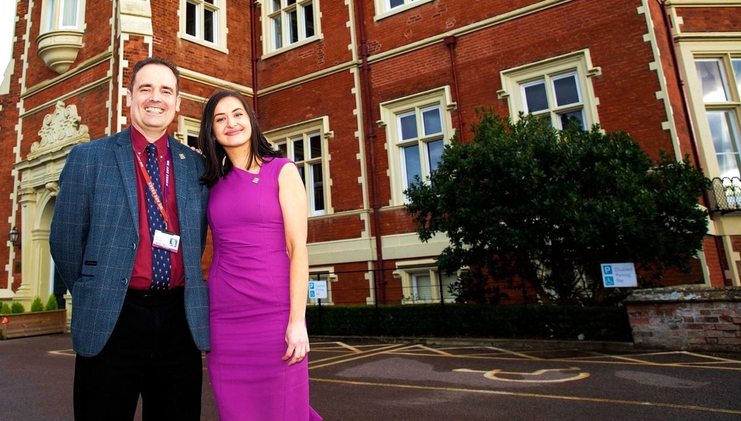 Brittany and vice principal Adrian Martin