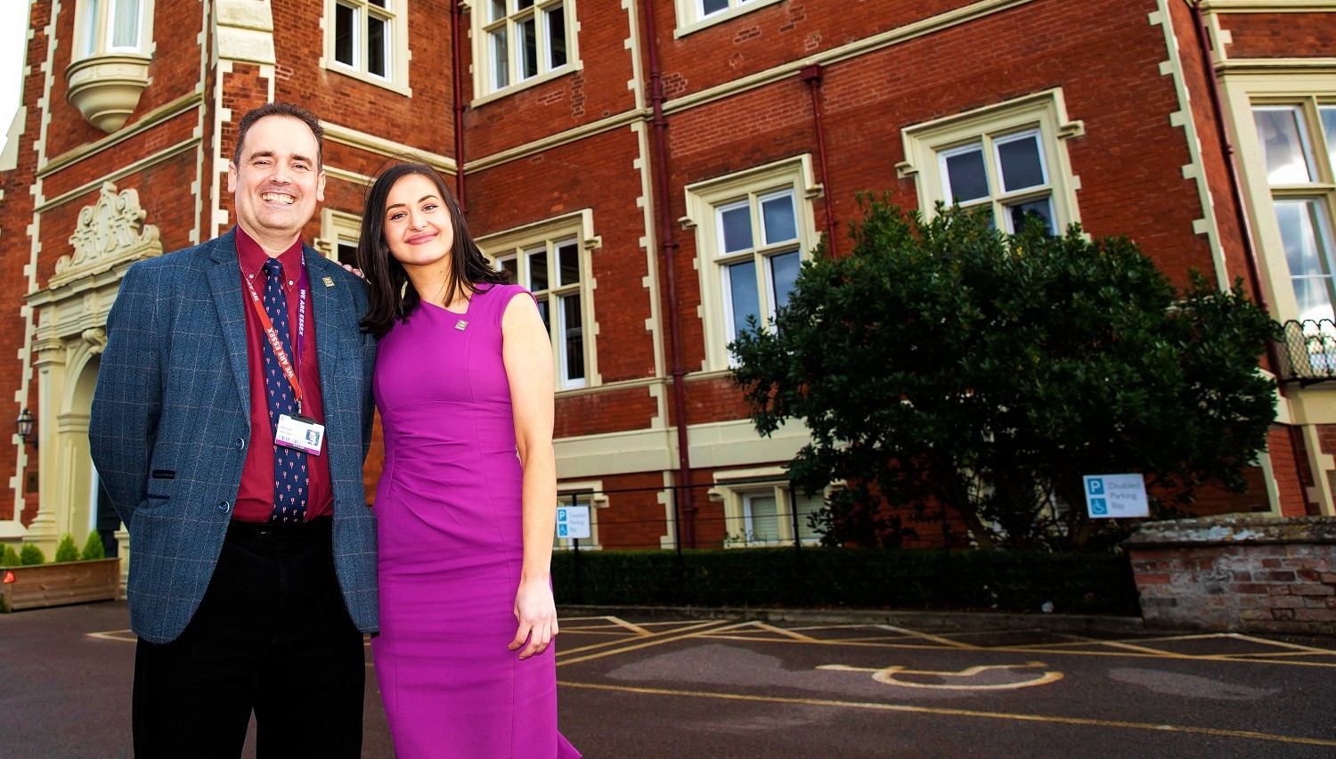 Brittany and vice principal Adrian Martin