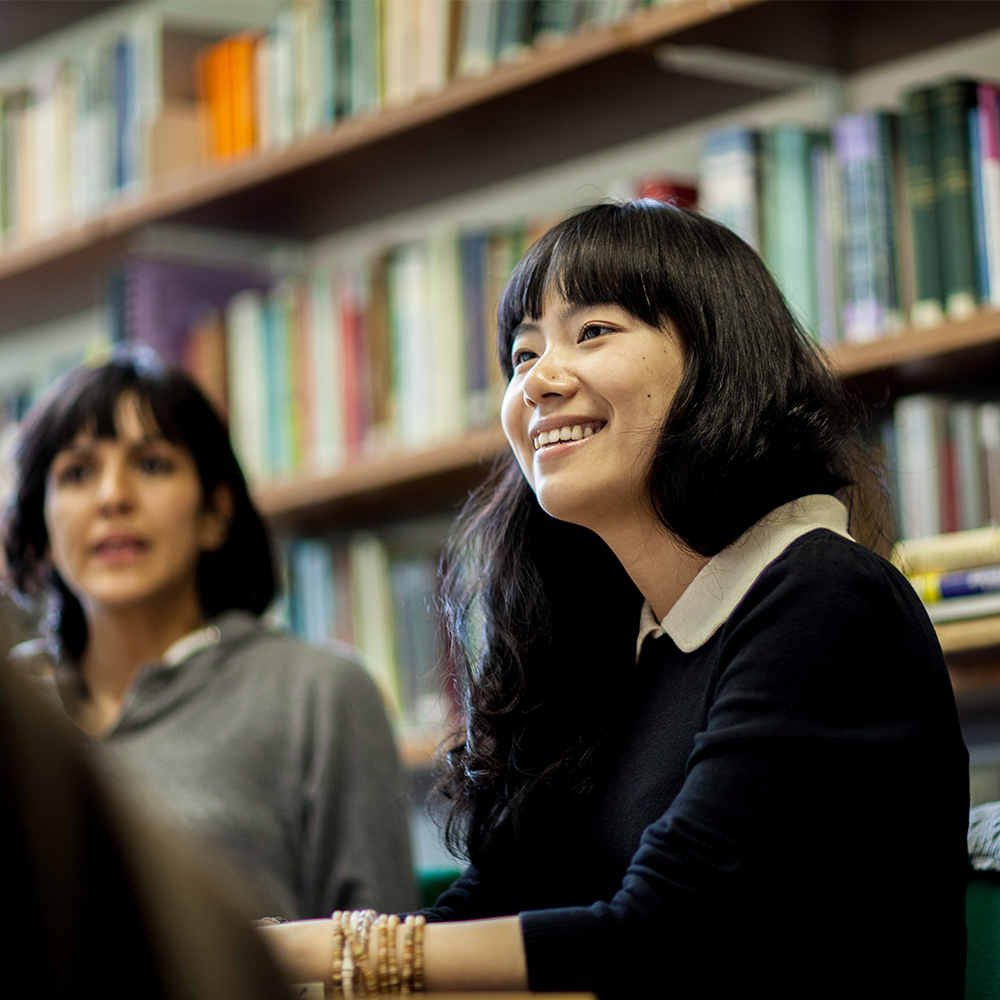 Chinese student in discussion