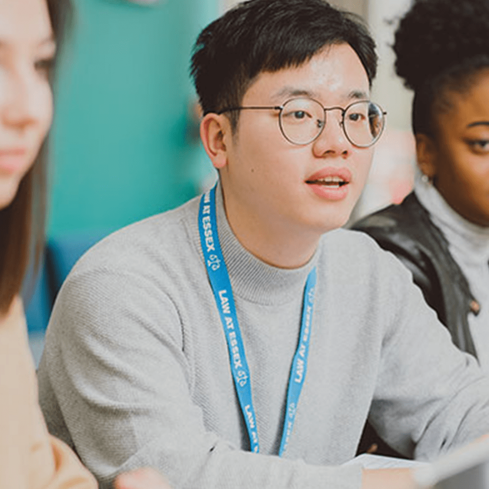 Chinese student in class