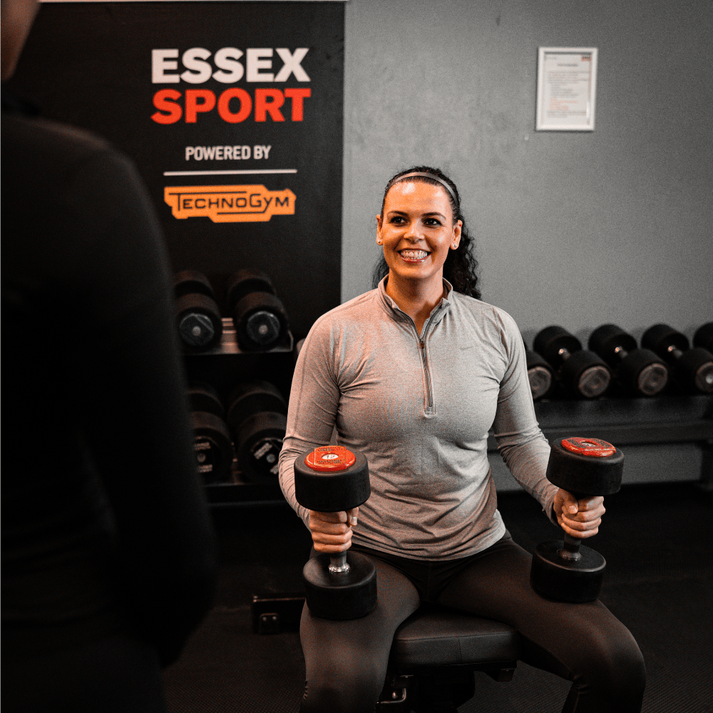 Adult with Community Membership - taking whilst doing weight whilst sitting 