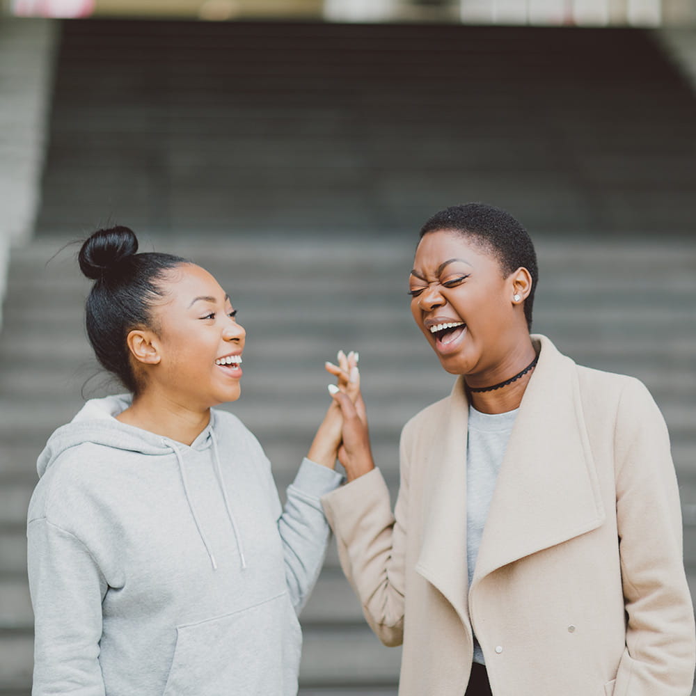 Students laughing at the University of Essex