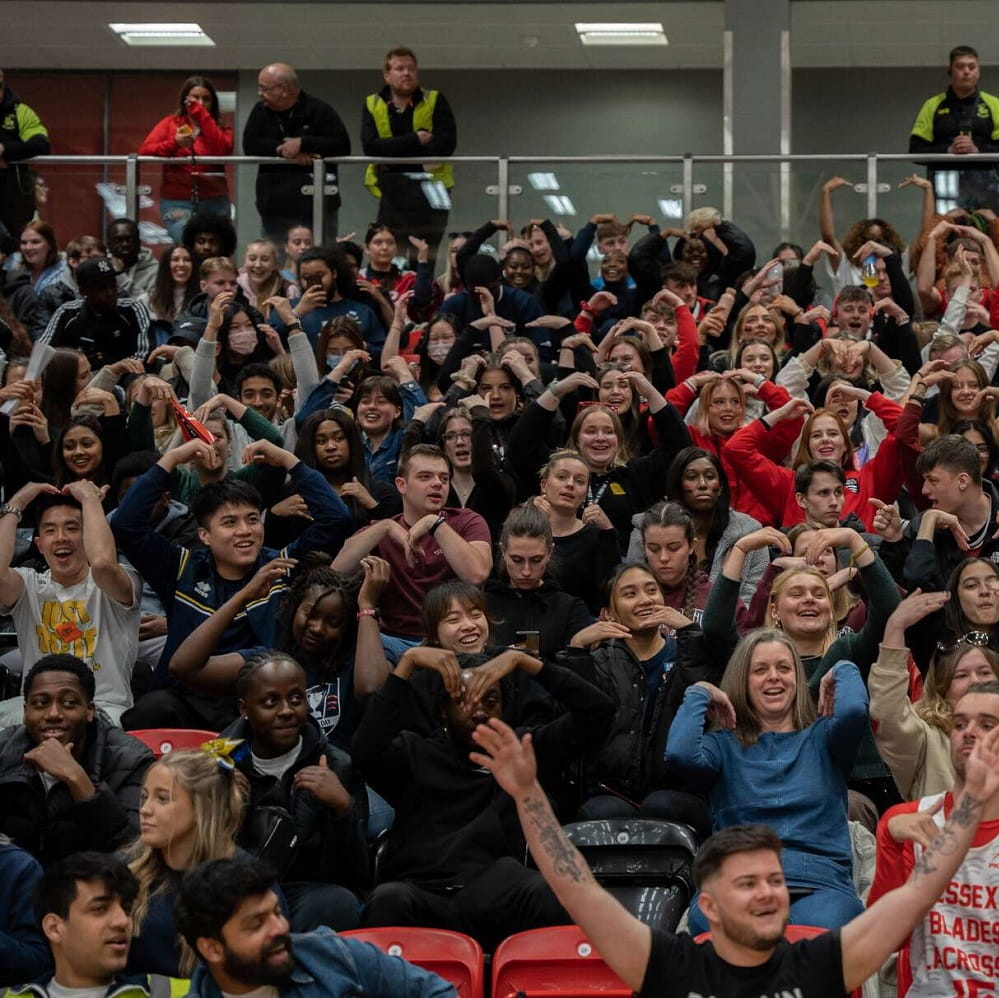 Fans celebrating at Essex rebels match