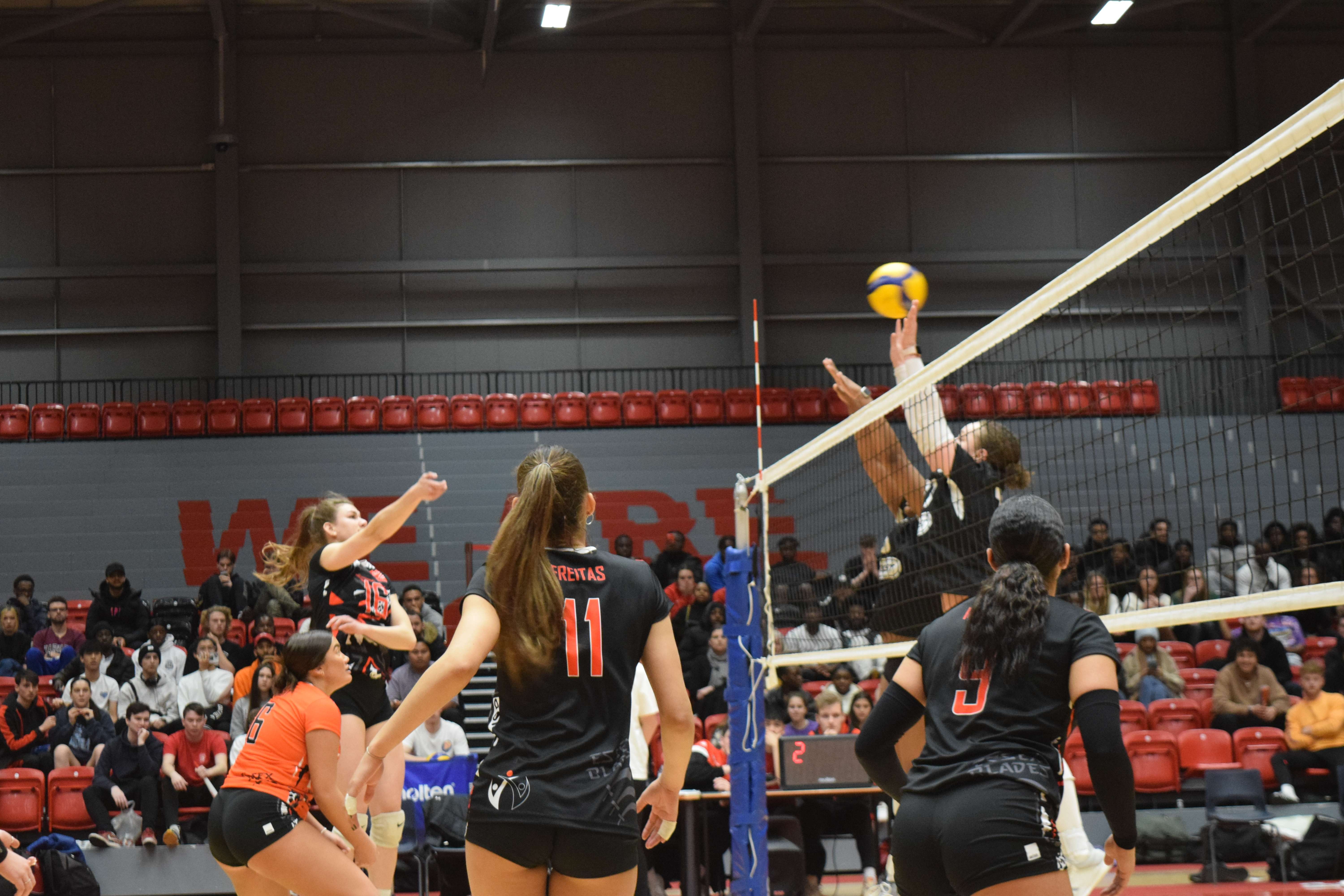 Essex Rebels womens volleyball team playing