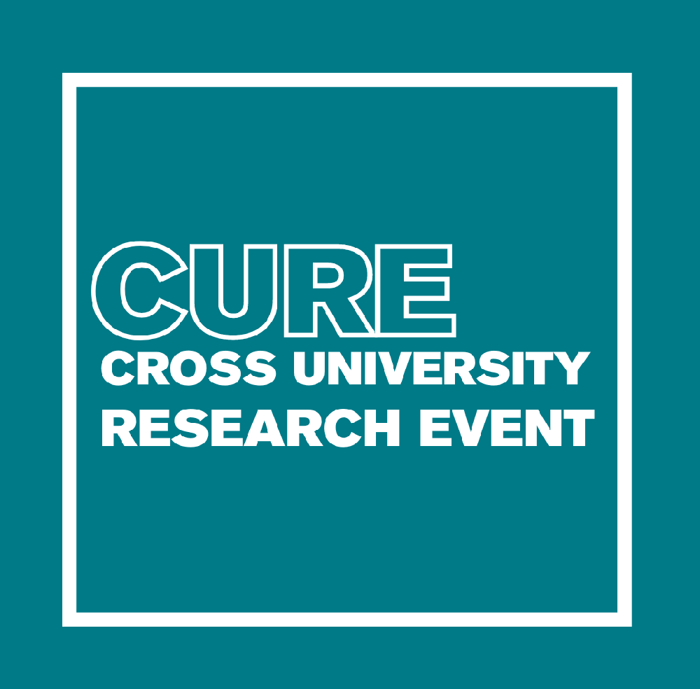 Cross University Research Event Logo. The logo displays the words CURE Cross University Research Event