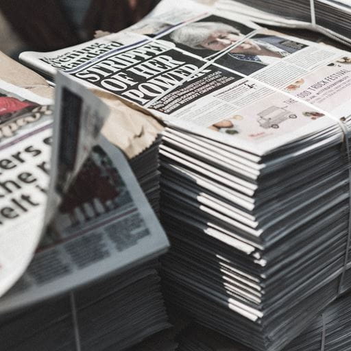 Stack of newpapers