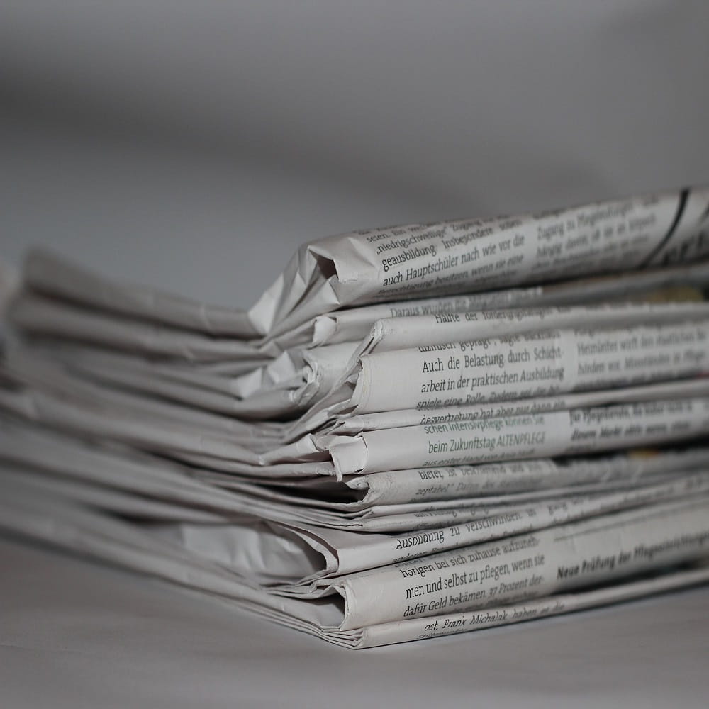 Pile of newspapers