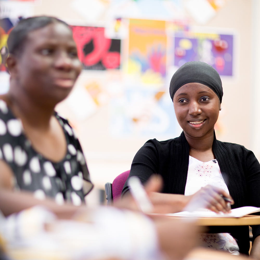 Students in conversation
