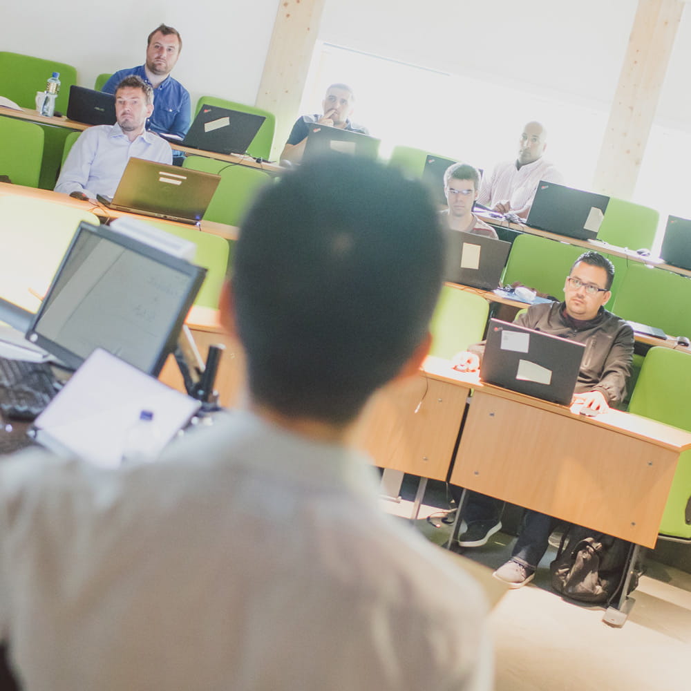 Lecturer at an executive education course