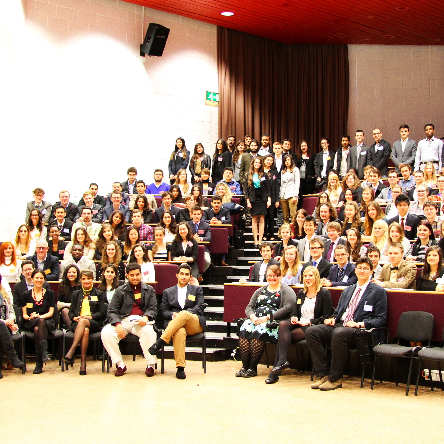 Large group of students at a conference