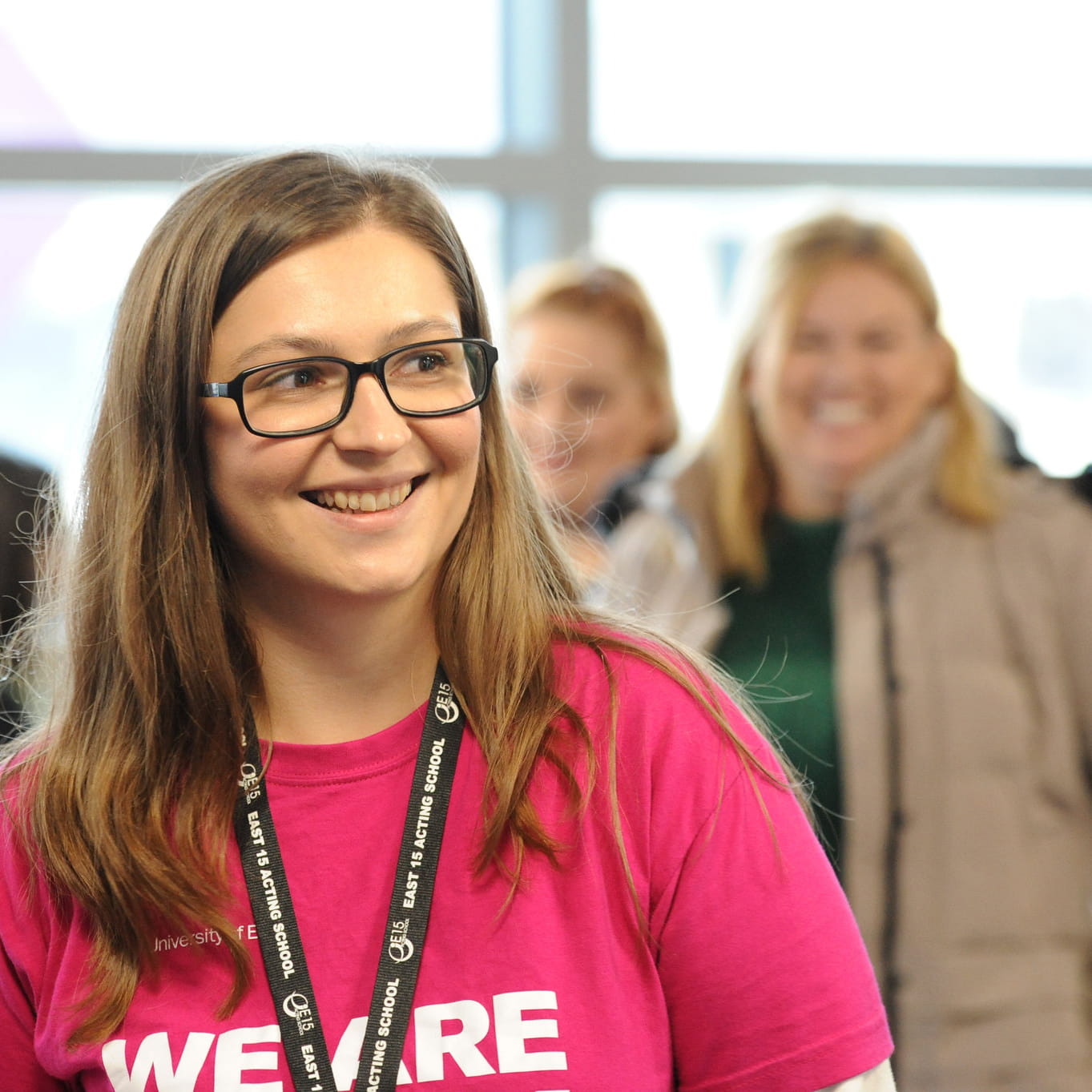 Student leading a campus tour