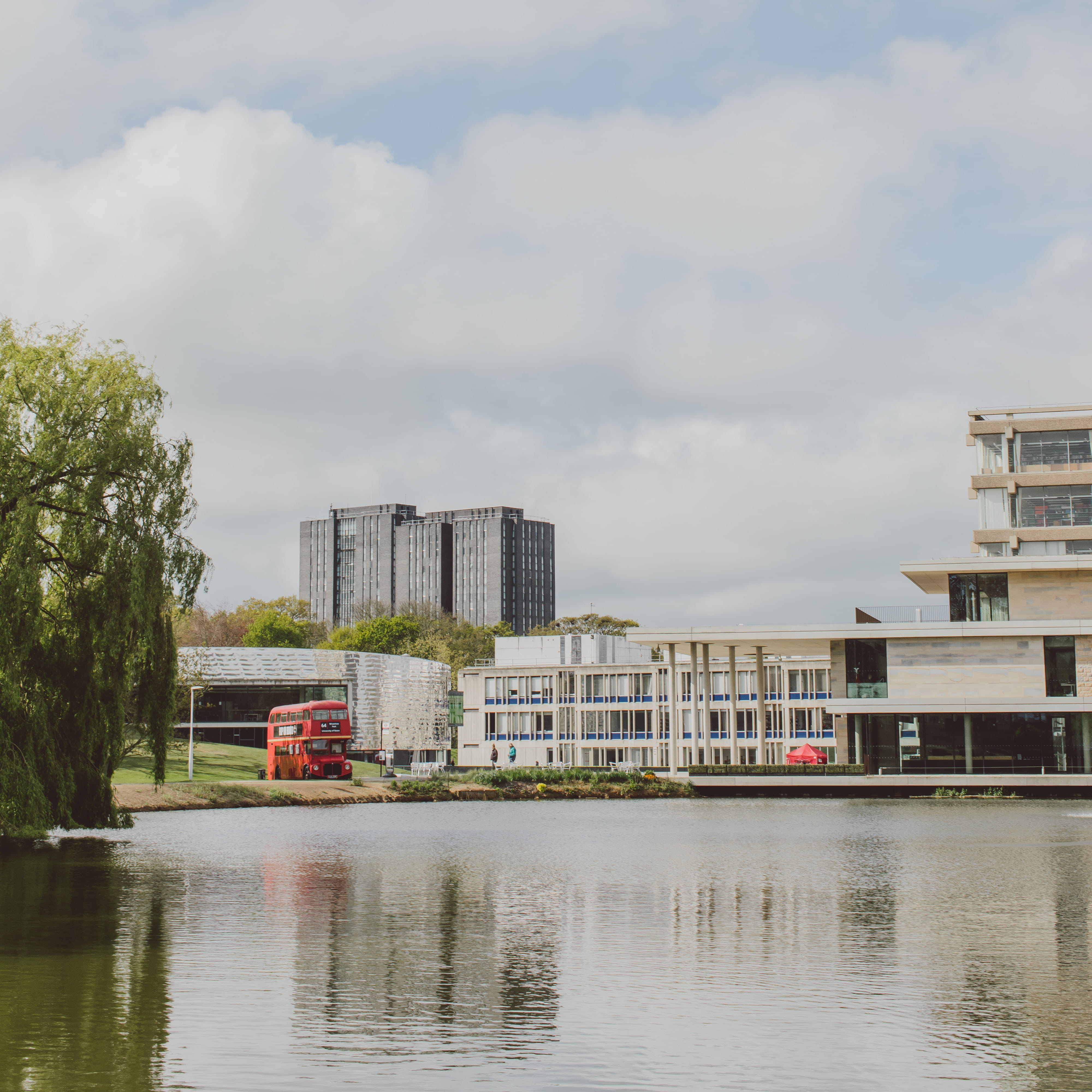 View of Colchester campus from the lake