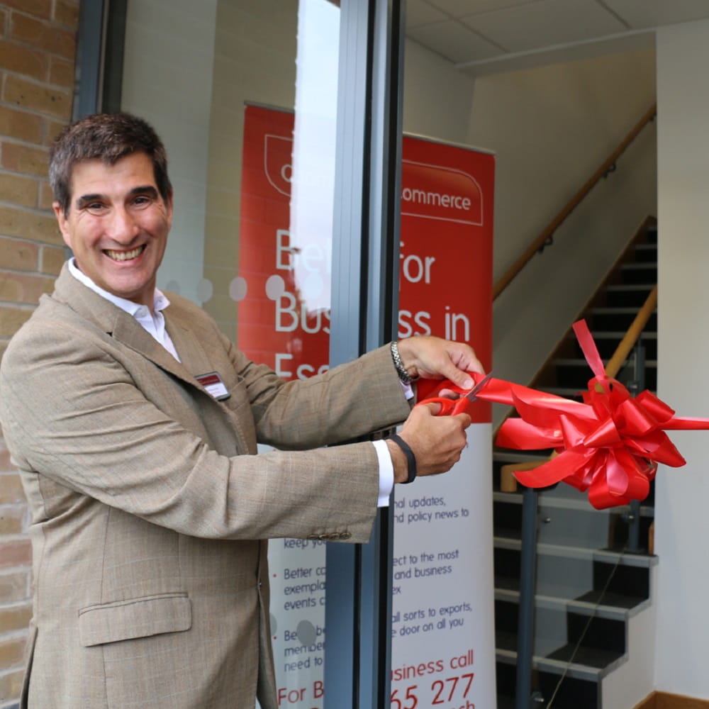 Vice-Chancellor Professor Anthony Forster officially opens Essex Chambers of Commerce offices