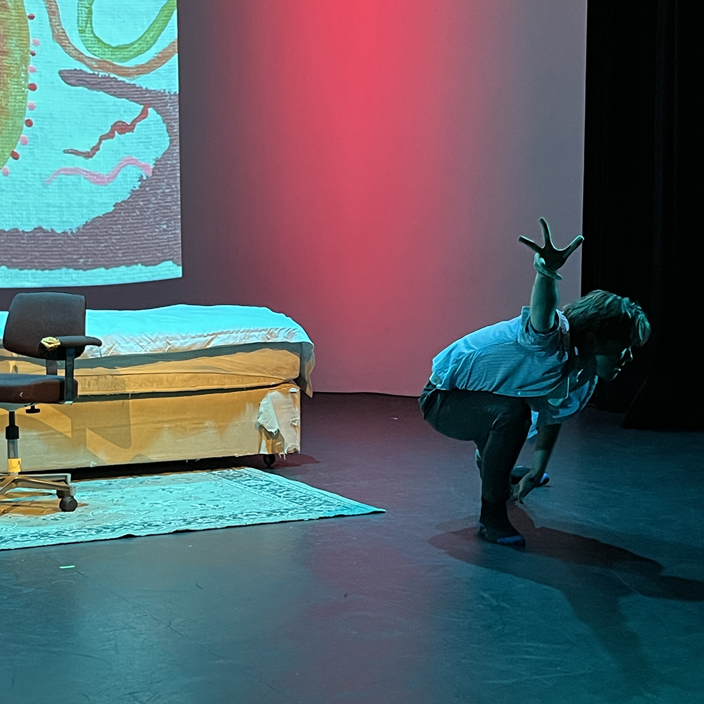 James Little performs on the Lakeside Theatre stage during Launch Festival 2024