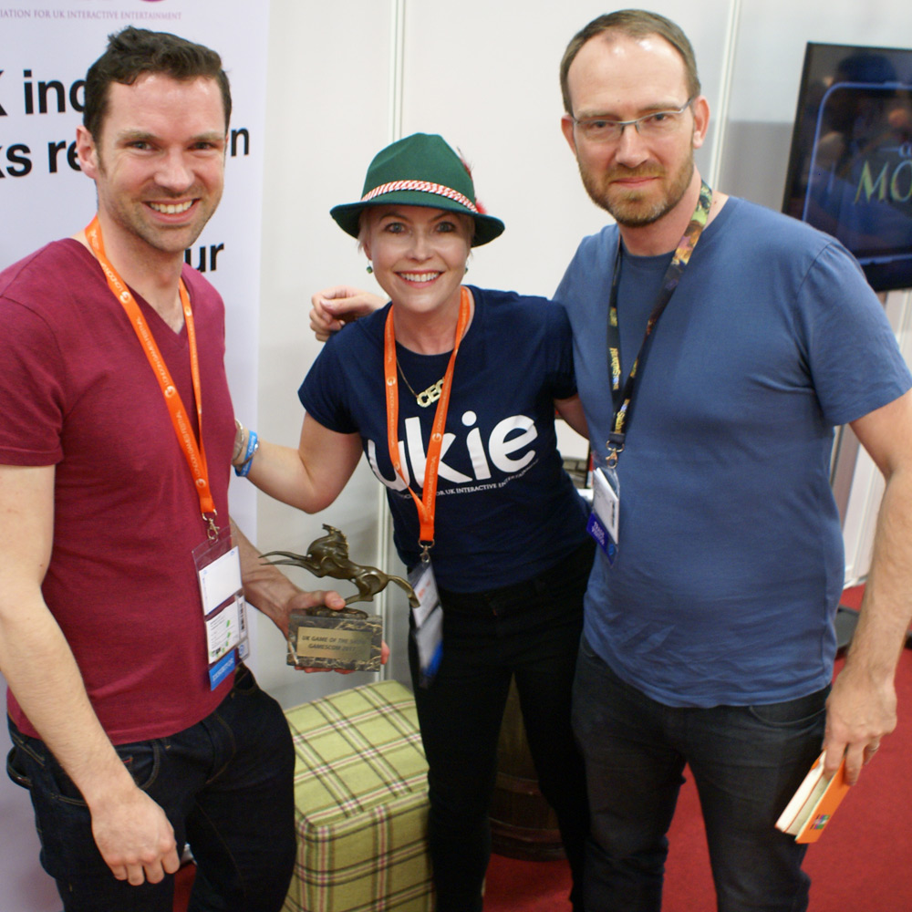 Mark Backler with the UKIE judges