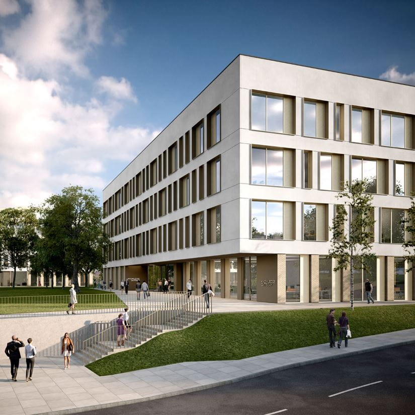 CGI of Phase 3 of Parkside Office Village)