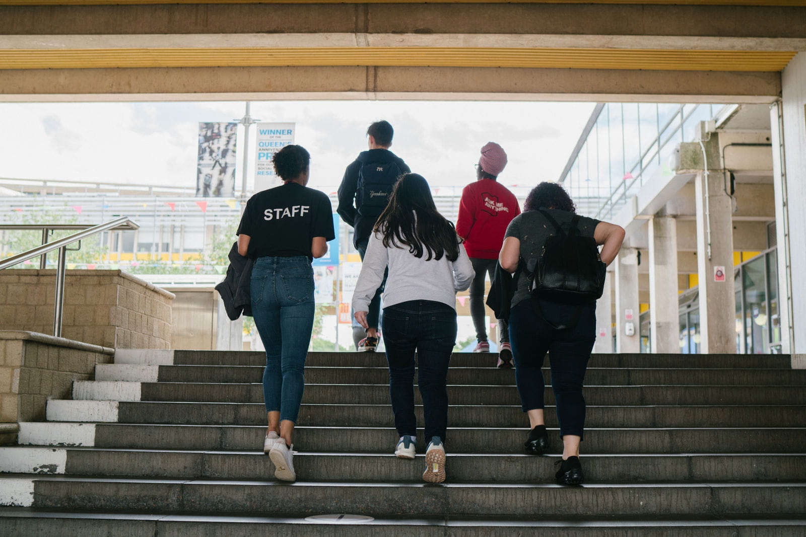 Students on a campus tour