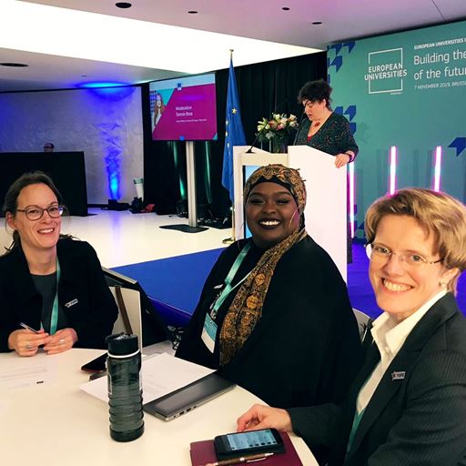 Nadine Rossol and Asha Ali at launch of European Universities initiative