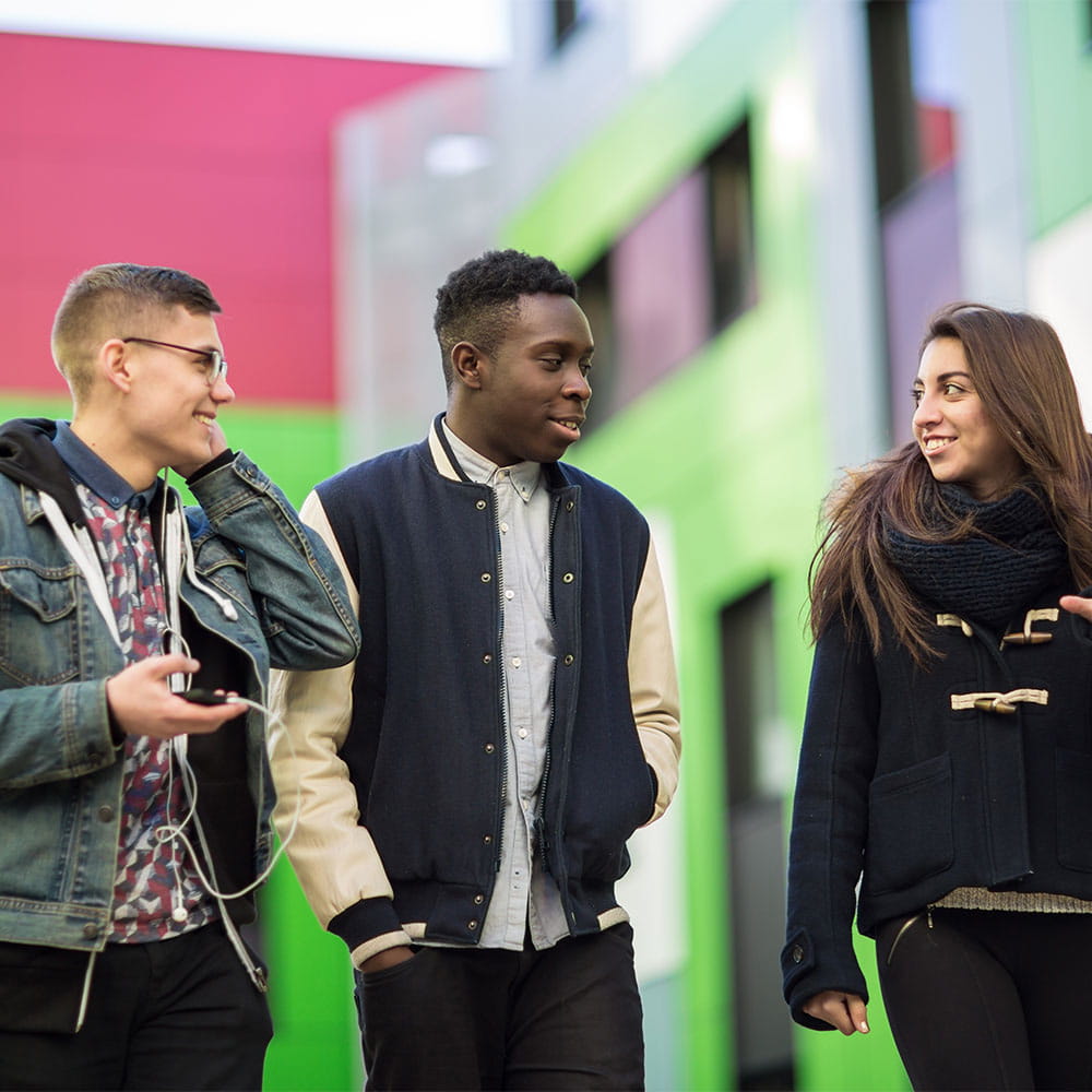 Group of students talking