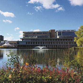 Fountains on the lake 
