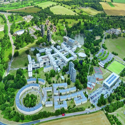 aerial photograph of University of Essex Colchester Campus